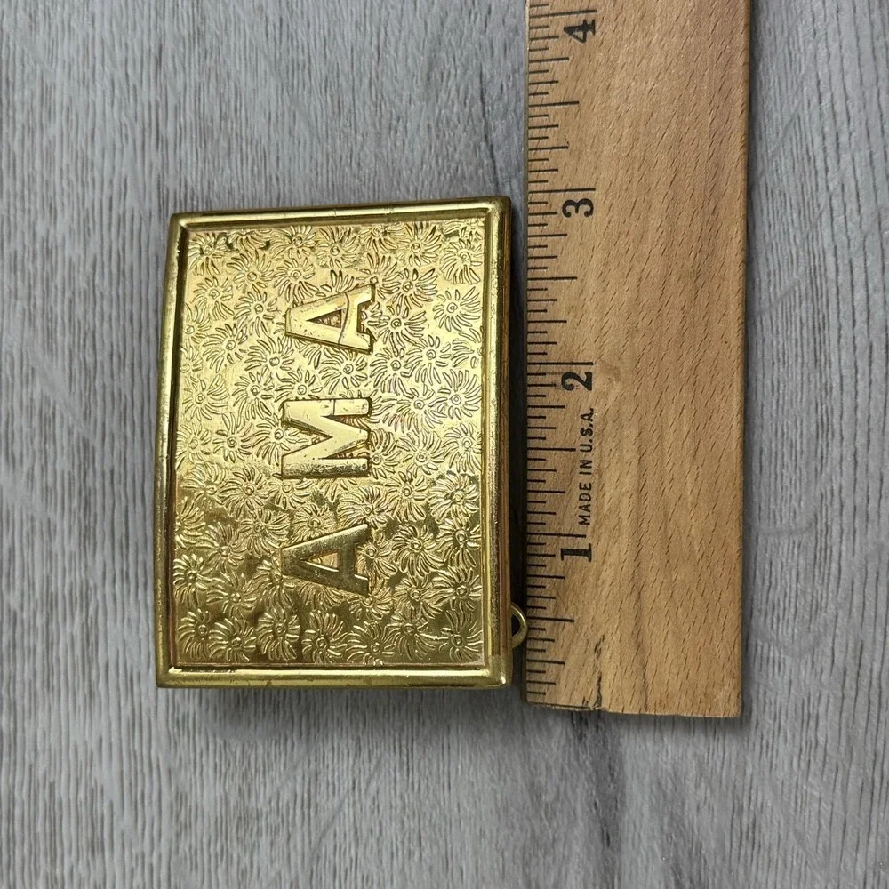 Vintage Augusta Military Academy 1960-61 Catalog Gold Ornament Belt Buckle Lot